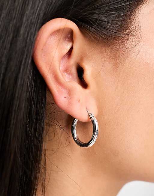 Pieces Vintage Medium Hoops In Plated Sterling Silver