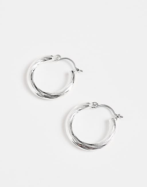 Pieces Vintage Medium Hoops In Plated Sterling Silver