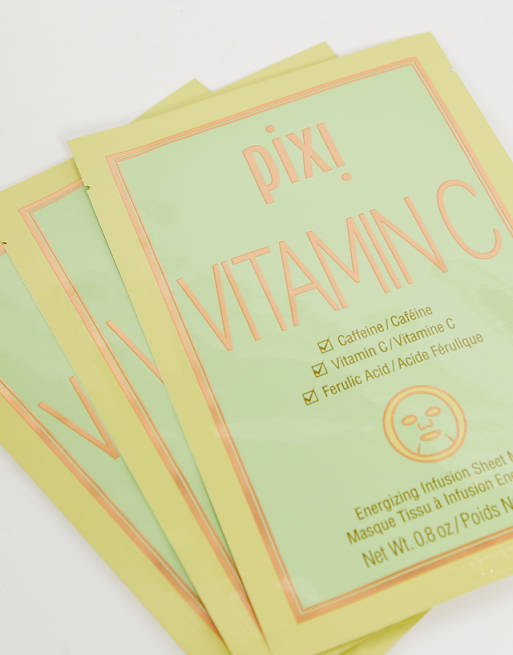 Pixi Brightening & Firming Vitamin-C Sheet Face Masks X 3