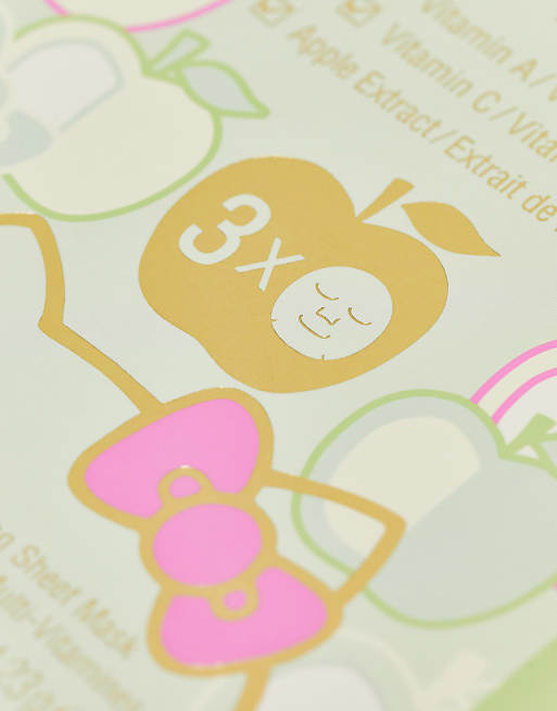 Pixi Hello Kitty A Is For Apple Multi-Vitamin Infused Sheet Masks X 3