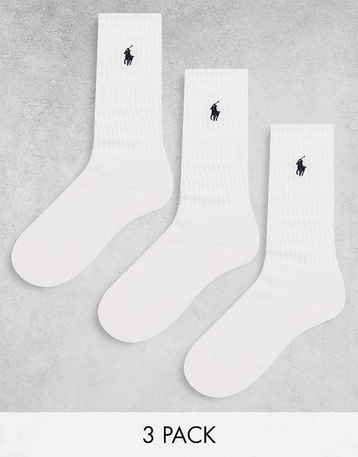 Polo Ralph Lauren 3 pack socks in white