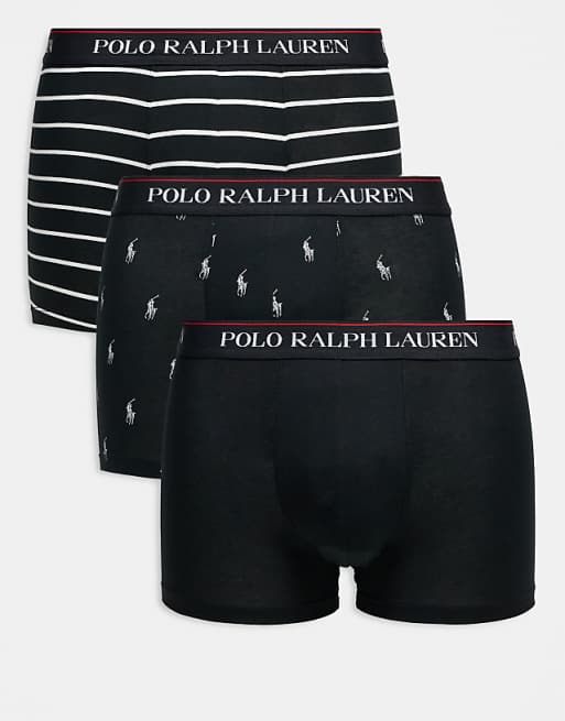 Polo Ralph Lauren 3 pack trunks in black assorted