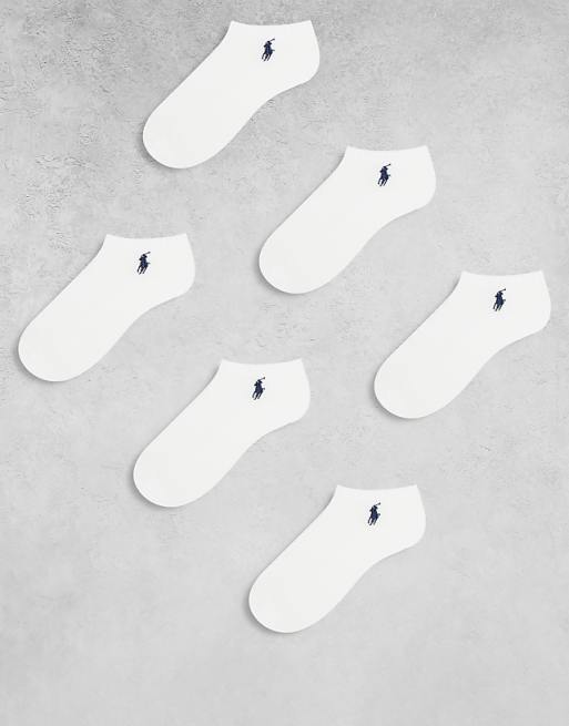 Polo Ralph Lauren 6 pack trainer socks in white