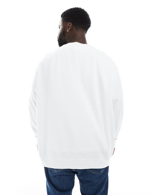 Polo Ralph Lauren Big & Tall Heritage Bear Print Sweatshirt In White