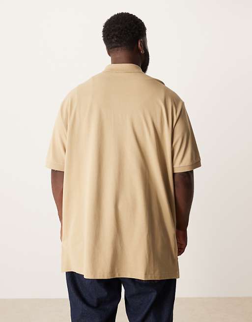 Polo Ralph Lauren Big & Tall Icon Logo Pima Cotton Polo In Beige