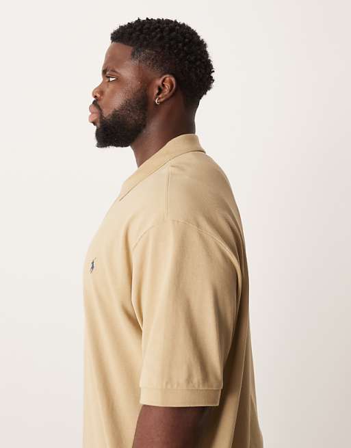 Polo Ralph Lauren Big & Tall Icon Logo Pima Cotton Polo In Beige