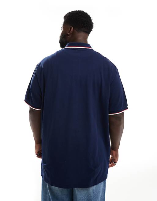 Polo Ralph Lauren Big & Tall Icon Logo Pique Polo In Navy