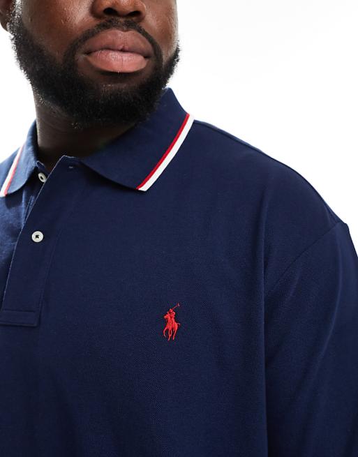 Polo Ralph Lauren Big & Tall Icon Logo Pique Polo In Navy