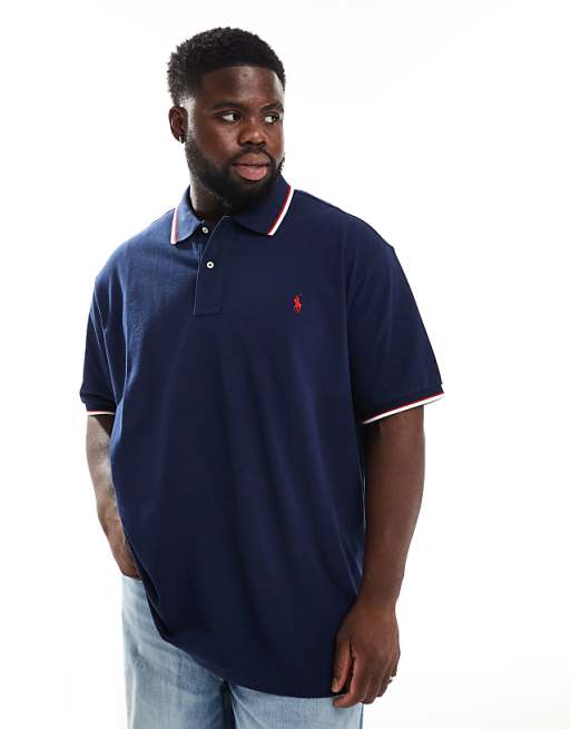 Polo Ralph Lauren Big & Tall icon logo pique polo in navy