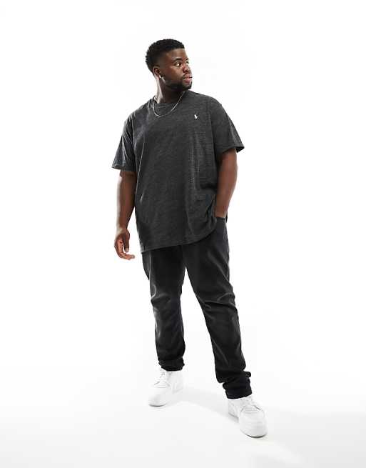 Polo Ralph Lauren Big & Tall Icon Logo T-shirt Classic Fit In Black Marl