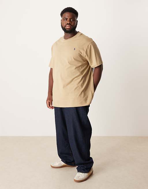 Polo Ralph Lauren Big & Tall Icon Logo T-shirt In Beige
