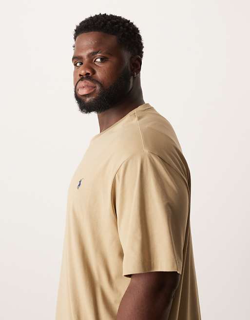 Polo Ralph Lauren Big & Tall Icon Logo T-shirt In Beige