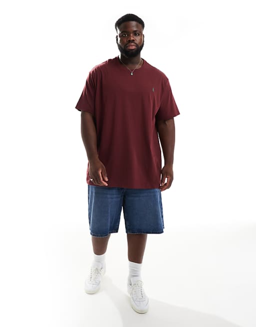 Polo Ralph Lauren Big & Tall Icon Logo T-shirt In Burgundy