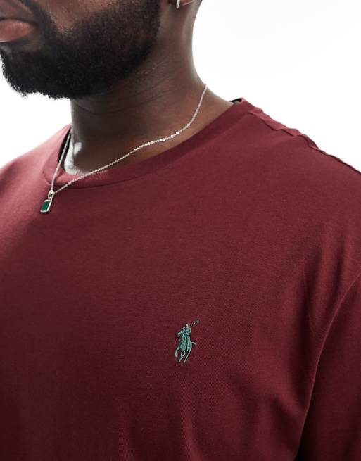 Polo Ralph Lauren Big & Tall Icon Logo T-shirt In Burgundy