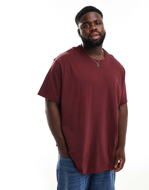 Polo Ralph Lauren Big & Tall icon logo t-shirt in burgundy
