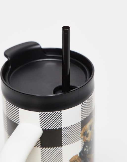 Polo Ralph Lauren Straw Water Bottle In Multi