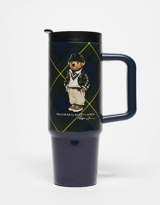 Polo Ralph Lauren straw water bottle in multi colour