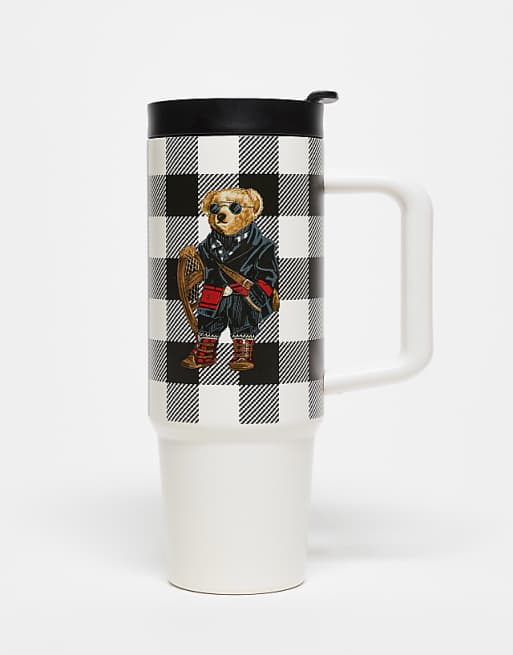 Polo Ralph Lauren straw water bottle in multi