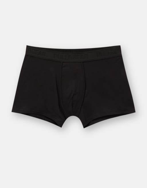 Pull&Bear 3 Pack Logo Boxers In Black