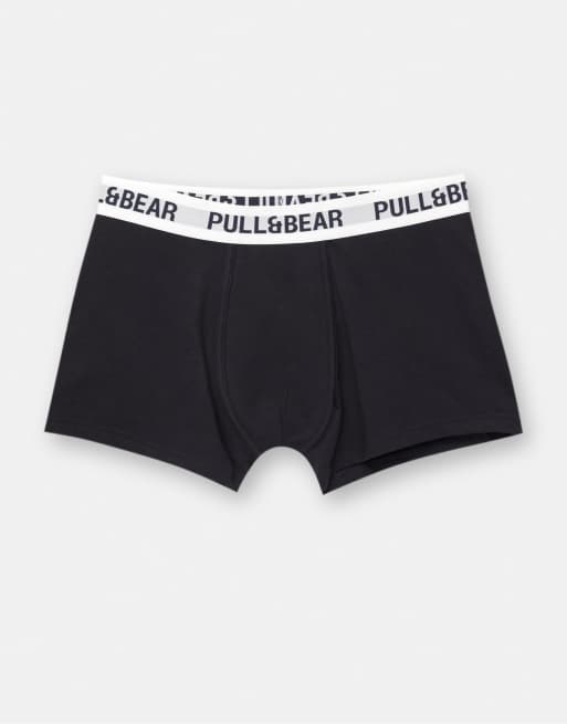 Pull&Bear 3-pack Of Light Blue Waistband Boxers In Others