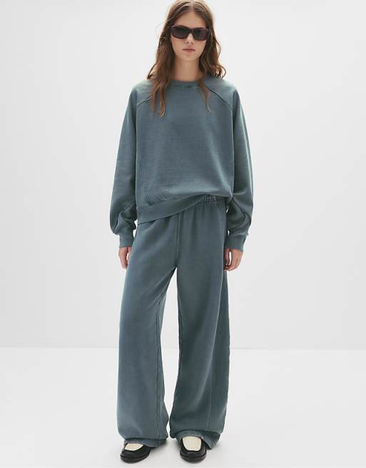 Pull&Bear Basic Fleece Sweatshirt In Greyish