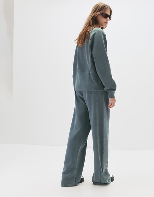 Pull&Bear Basic Fleece Sweatshirt In Greyish