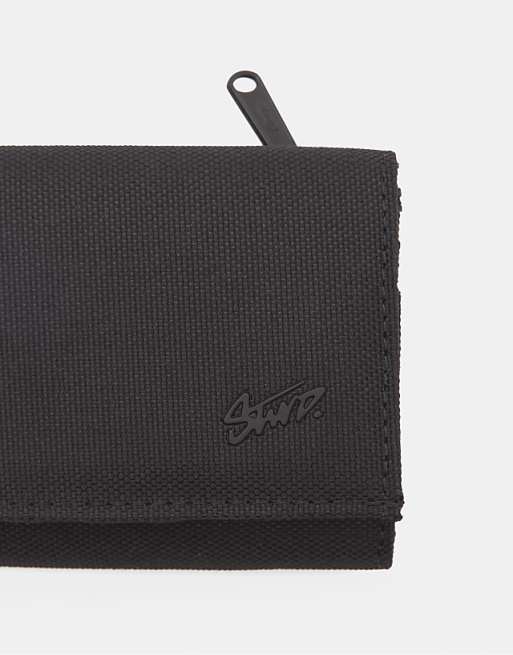 Pull&Bear Black stwd fabric wallet in black