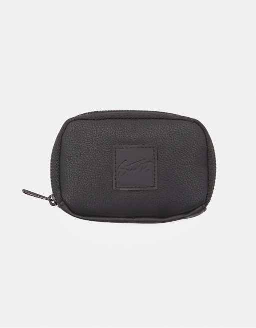 Pull&Bear Leather effect stwd wallet in black