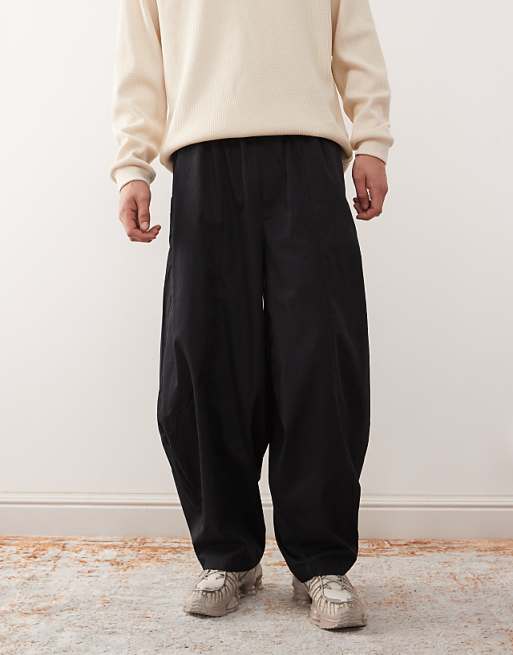 Reclaimed Vintage balloon leg trouser in washed black