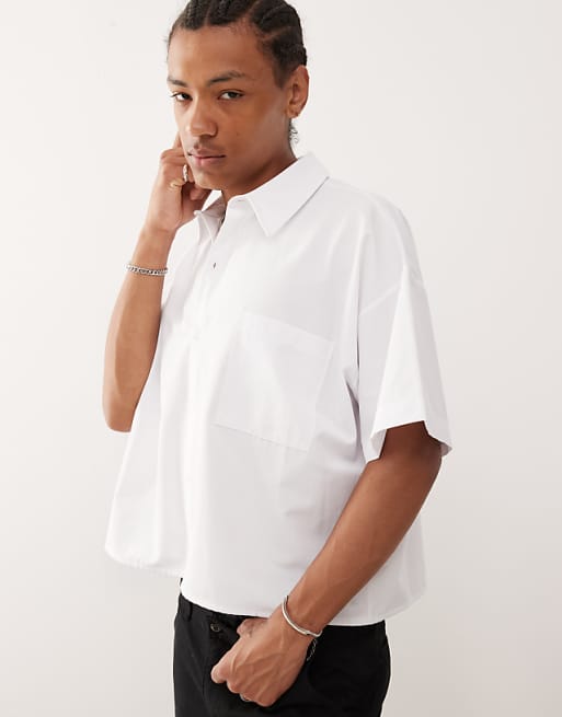 Reclaimed Vintage Boxy Poplin Shirt In White