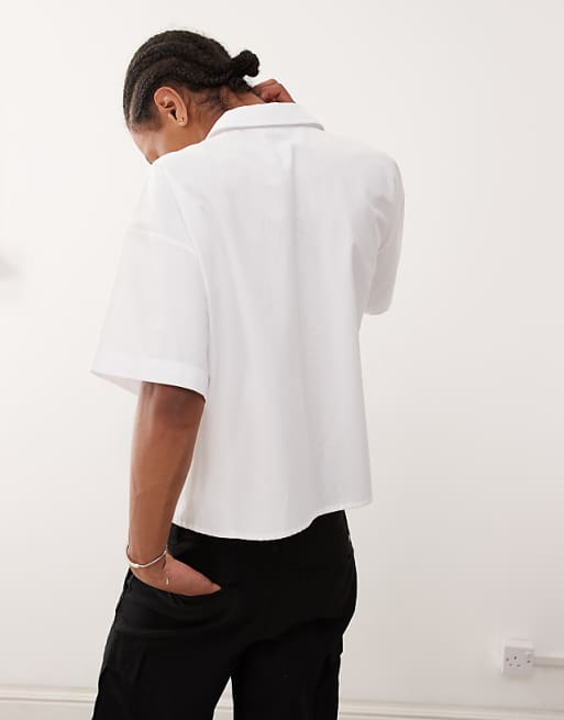Reclaimed Vintage Boxy Poplin Shirt In White