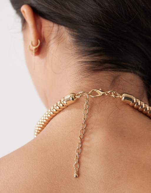 Reclaimed Vintage Chunky Statement Necklace In Gold