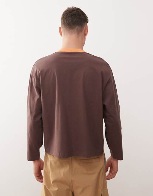 Reclaimed Vintage Fleetwood Mac Licensed T-shirt In Brown With Contrast Binding