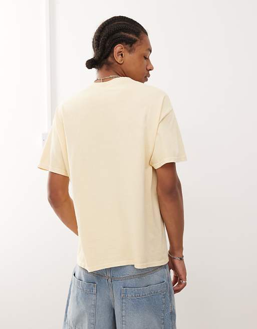 Reclaimed Vintage Oversized T-shirt With Lemon Print In Buttermilk Yellow