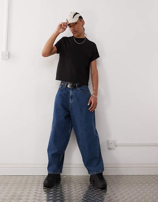 Reclaimed Vintage Slim Crop Boxy T-shirt In Black