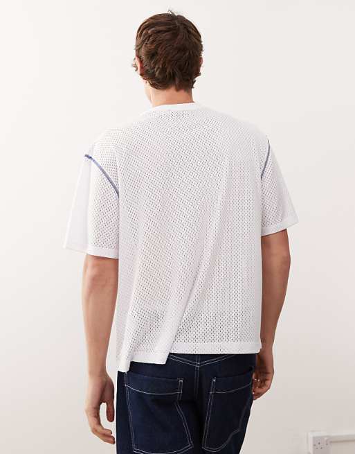 Reclaimed Vintage Unisex Airtex Western Graphic Printed Boxy T-shirt In White