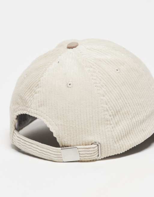 Reclaimed Vintage Unisex Cap With Branding In Cream Cord