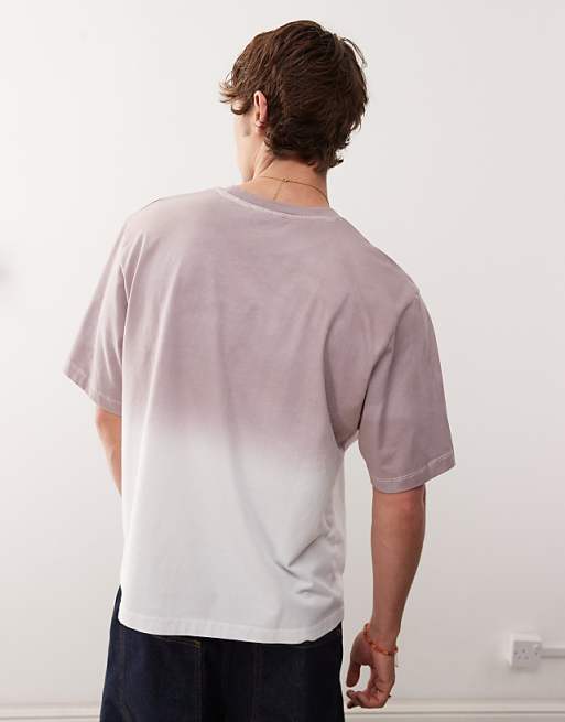 Reclaimed Vintage Unisex Graphic Print Cropped Boxy T-shirt In Dusty Pink