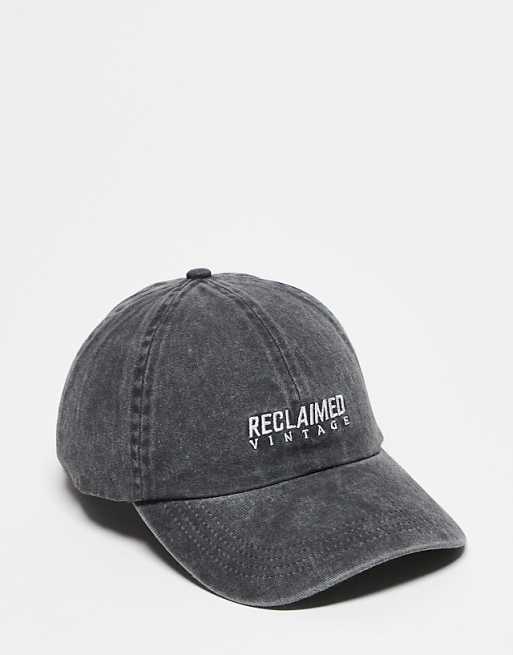 Reclaimed Vintage unisex logo cap in charcoal