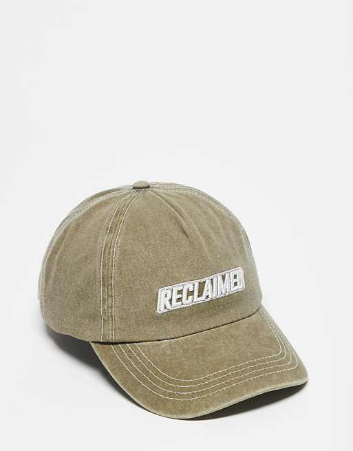 Reclaimed Vintage unisex logo cap in washed khaki
