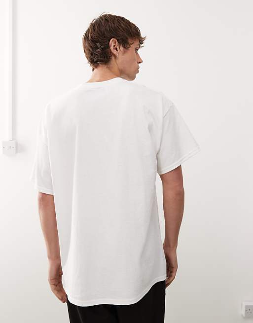 Reclaimed Vintage Unisex Professional Over Thinker Graphic T-shirt In White