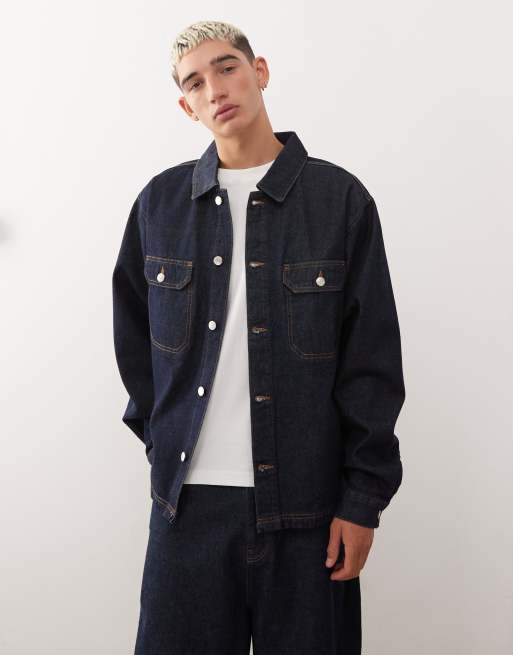 Reclaimed Vintage Western Co-ord In Indigo With Contrast Stitch