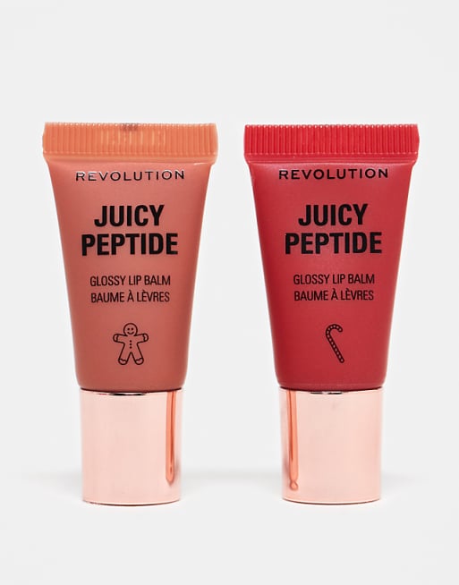 Revolution Juicy Peptide Mini Lip Balm Duo