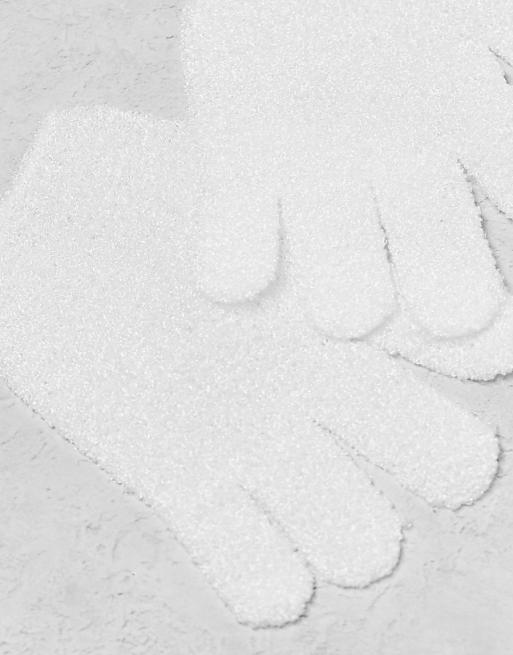 Rose & Caramel White Exfoliating Gloves