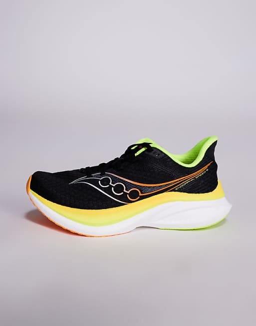 Saucony Endorphin Speed 5 Running Trainers In Black And Yellow