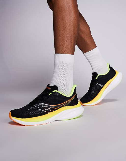 Saucony Endorphin Speed 5 running trainers in black and yellow