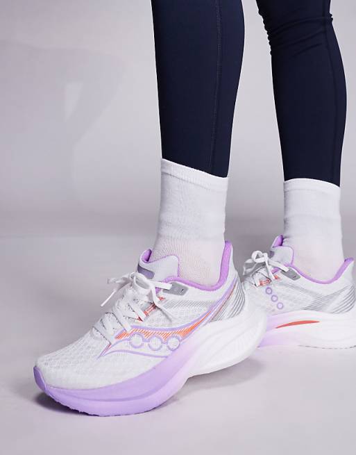 Saucony Endorphin Speed 5 Running Trainers In White And Crocus