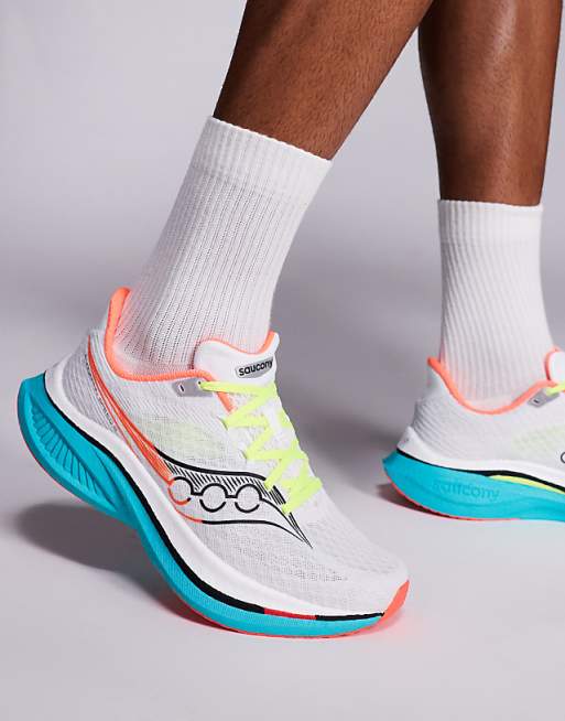 Saucony Endorphin Speed 5 Running Trainers In White And Mutant