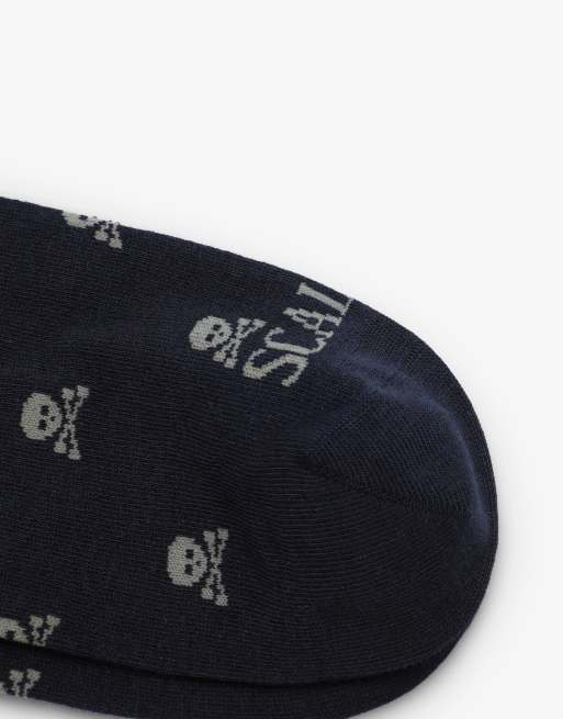 Scalpers Skull Socks In Navy