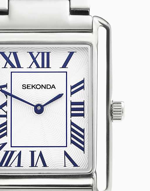 Sekonda Clement 28mm Rectangular Silver Watch In Silver - SILVER